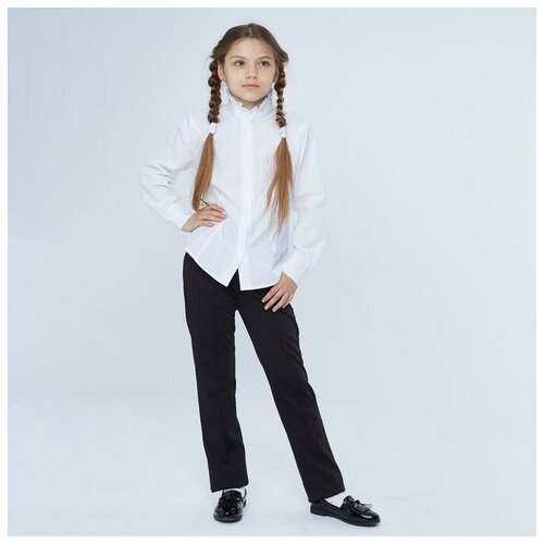 Школьная блуза, размер 158, белый школьная блуза размер 30 белый