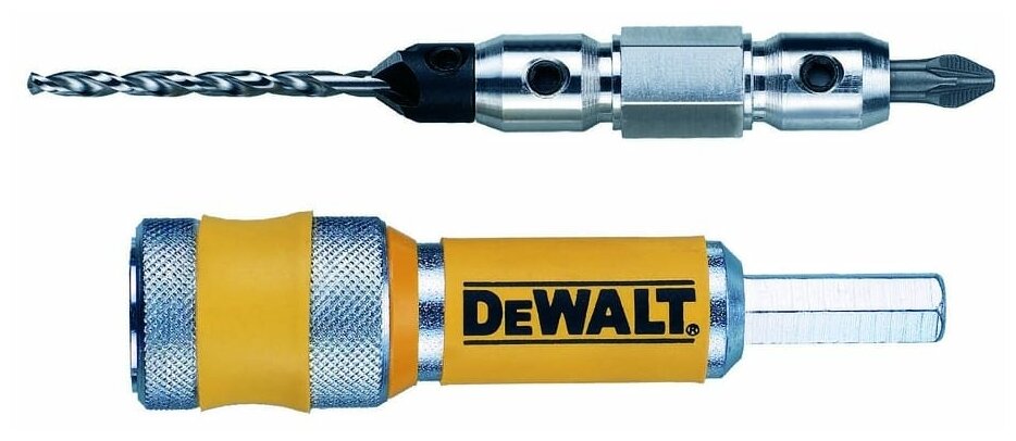 Быстросменный узел DEWALT DT7601 хвостовик бита Pz2 пилотное сверло с зенкером для шурупов толщиной 4 мм