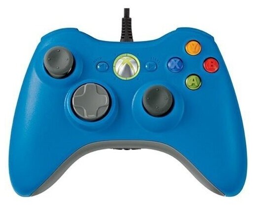 Проводной геймпад для Xbox 360 (Blue)