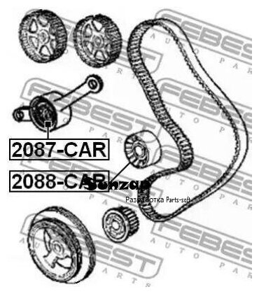 FEBEST 2087CAR Ролик натяжителя ремня грм