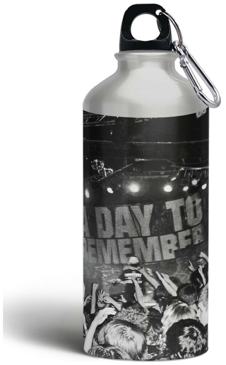 Бутылка спортивная,туристическая фляга, 500мл с карабином A Day to Remember - 2