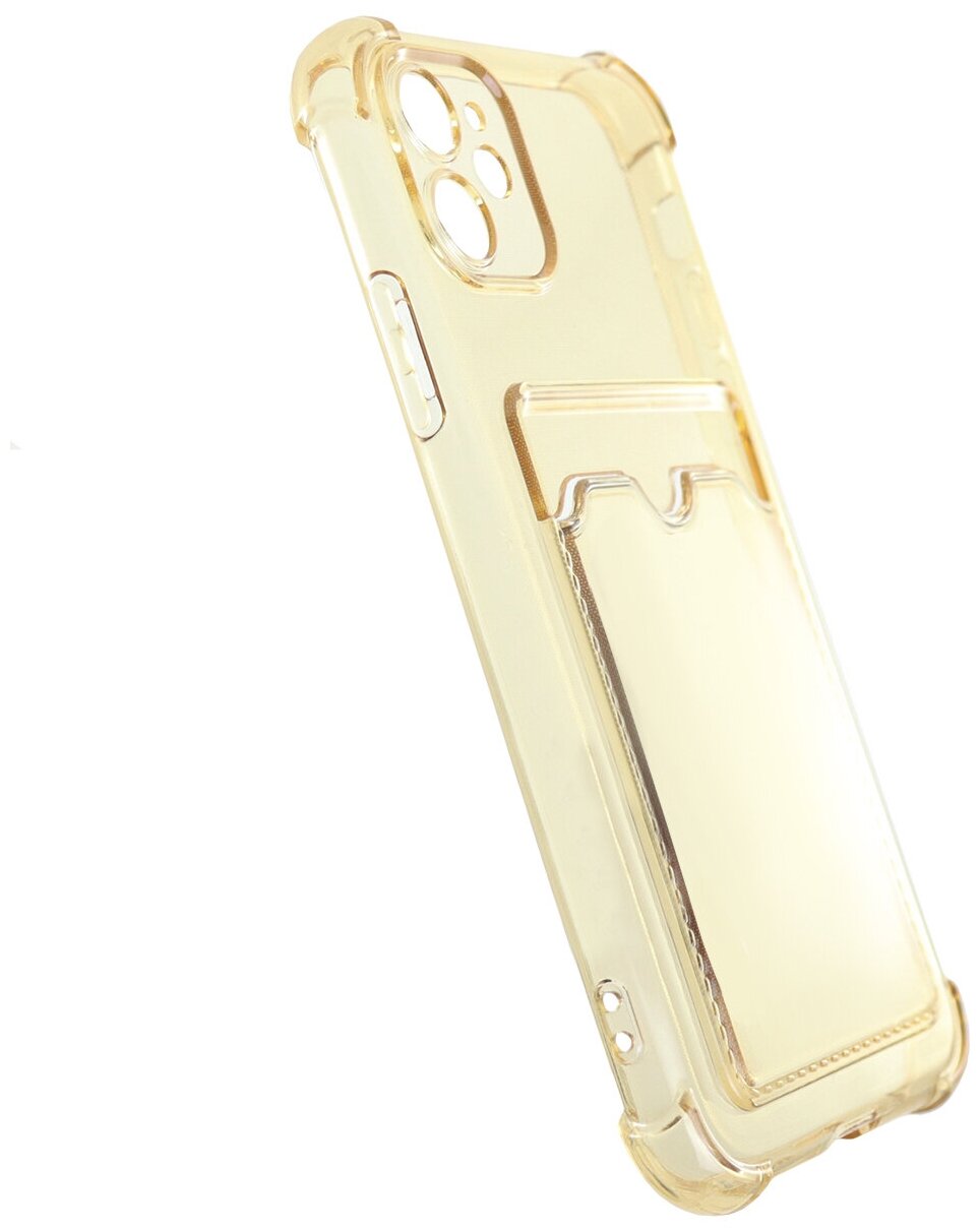 Чехол защитный усиленный TPU LuxCase для Apple iPhone 11, Прозрачно-золотой, 1,5 - фото №3