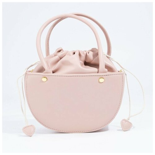 фото Сумка-тоут, отдел на шнурке, длинный ремень, цвет розовый нет бренда