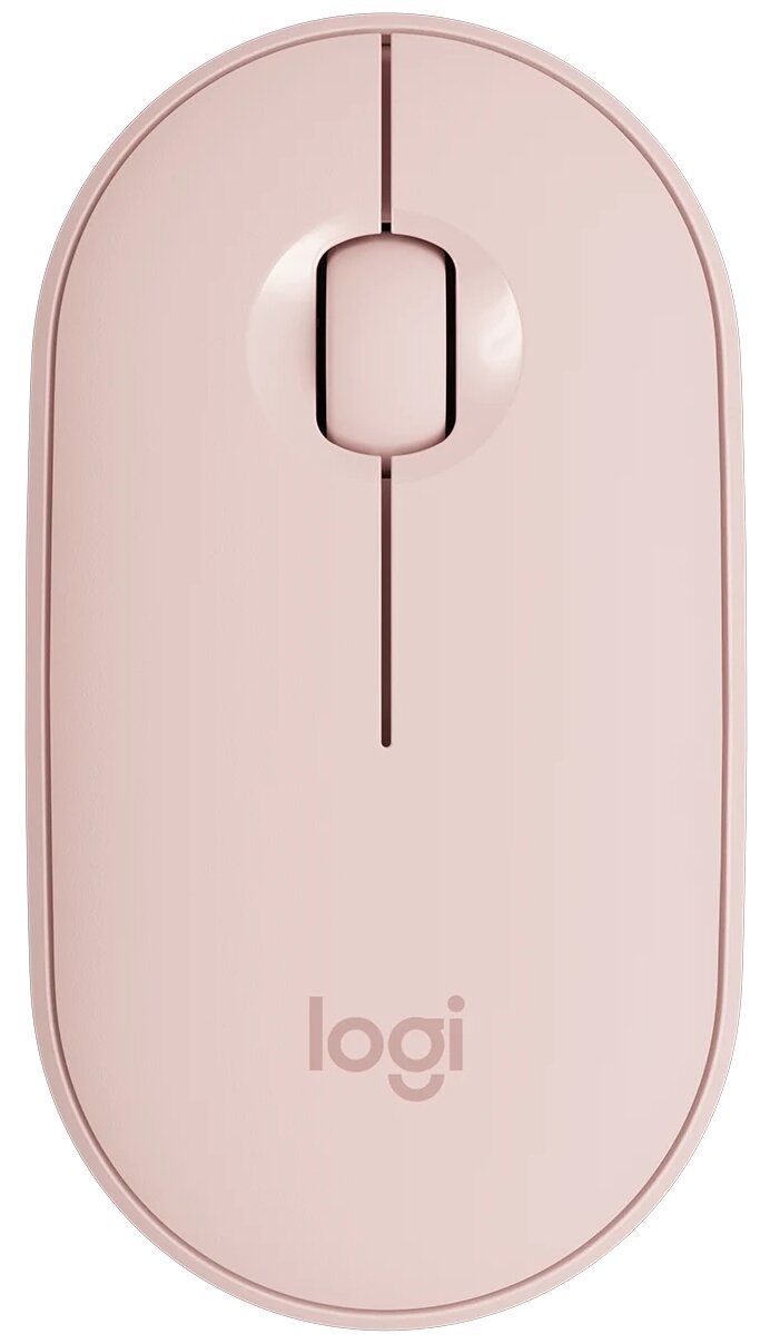 Мышь беспроводная Logitech Pebble M350 Pink розовая, оптическая, 1000dpi, 2.4GHz, USB-ресивер, бесшумная, под обе руки