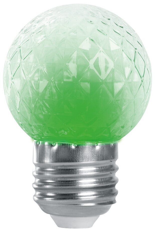 Лампа-строб, (1W) 230V E27 зеленый G45 , LB-377 5шт