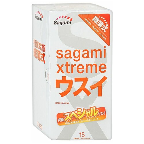 Ультратонкие презервативы Sagami Xtreme Superthin - 15 шт.