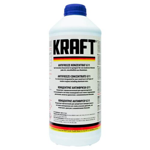 Антифриз Kraft Antifreeze G11 Концентрат Синий 1,5 Л Kf101 Kraft арт. KF101