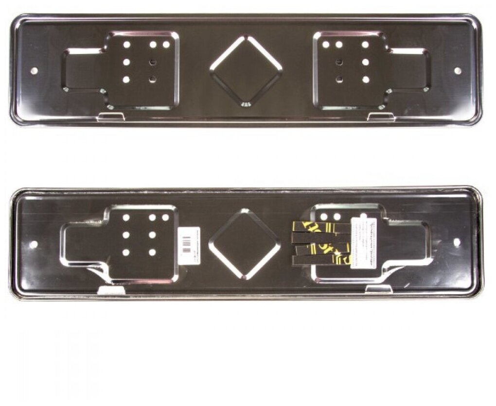 Рамка для номера автомобиля нержавеющая сталь SKYWAY