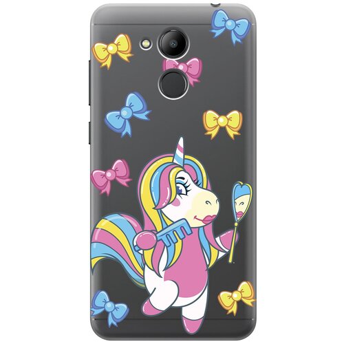 Силиконовый чехол с принтом Lady Unicorn для Honor 6C Pro / Хонор 6С Про силиконовый чехол с принтом bull shit для honor 6c pro хонор 6с про