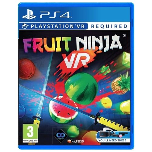 Игра Fruit Ninja VR для PlayStation 4 пенал косметичка action fruit ninja fn apc4260 2