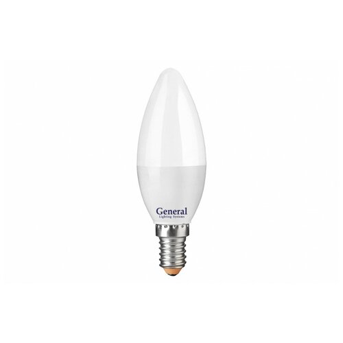 General свеча C37 E14 12W 6500K 6K 35х105 пластик/алюм GLDEN-CF-12-230-E14-6500 649929 (арт. 718657)
