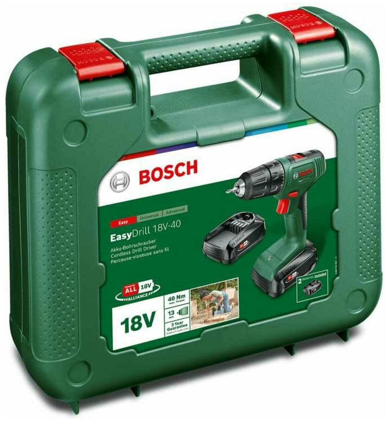 Дрель-шуруповёрт Bosch EasyDrill 18V-40