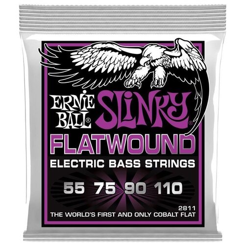 ernie ball 2812 струны для бас гитары regular slinky flatwound bass 50 70 85 105 Струны для бас-гитары Ernie Ball 2811