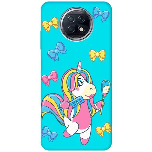 Матовый чехол Lady Unicorn для Xiaomi Redmi Note 9T / Сяоми Редми Ноут 9Т с 3D эффектом бирюзовый матовый чехол musical unicorn для xiaomi redmi note 9t сяоми редми ноут 9т с 3d эффектом розовый