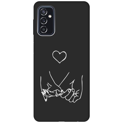 Матовый Soft Touch силиконовый чехол на Samsung Galaxy M52 5G, Самсунг М52 с 3D принтом Lovers Hands W черный матовый soft touch силиконовый чехол на samsung galaxy m52 5g самсунг м52 с 3d принтом shut down w черный