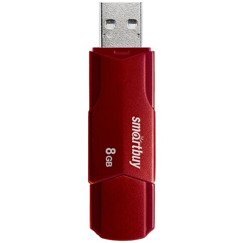 Флешка 8Gb USB 2.0 SmartBuy Clue, бордовый (SB8GBCLU-BG) usb 8gb smartbuy clue бордовый