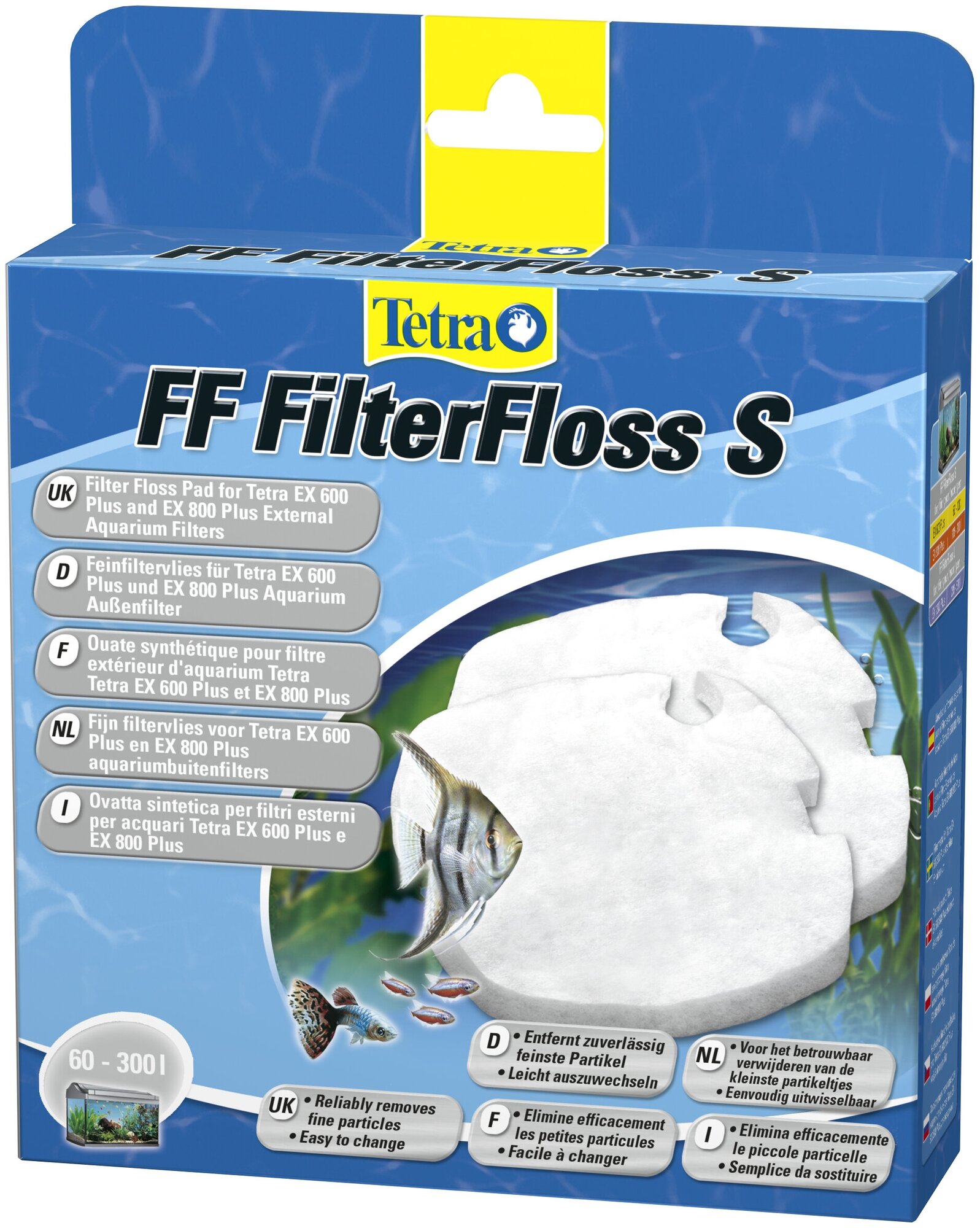 Tetra FF FilterFloss S губка синтепон для внешних фильтров EX 400/600/700/800 Plus, 2 шт