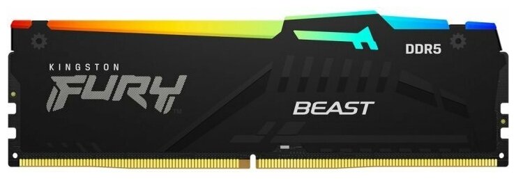 Оперативная память для компьютера 32Gb (1x32Gb) PC5-38400 4800MHz DDR5 DIMM CL38 Kingston Fury Beast RGB KF548C38BBA-32