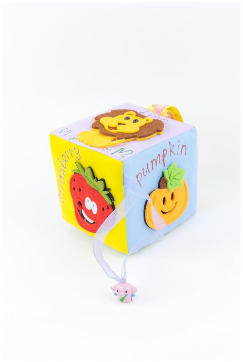 Игрушка для детей Кубик из фетра / Развивающие игрушки для самых маленьких