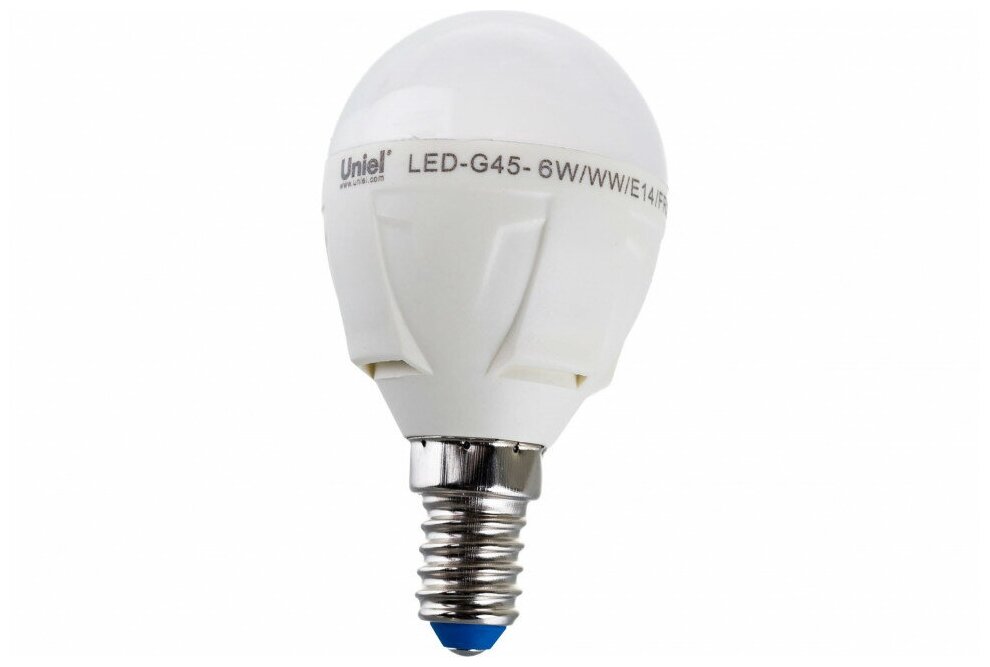 Светодиодная диммируемая лампа Uniel LED-G45-6W/WW/E14/FR/DIM PLP01WH UL-00000694