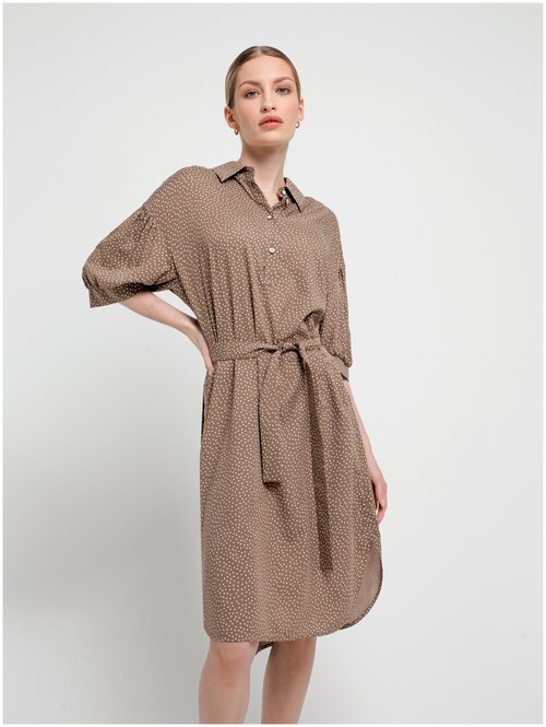 Платье-рубашка Pompa, повседневное, прямой силуэт, размер 52, мультиколор