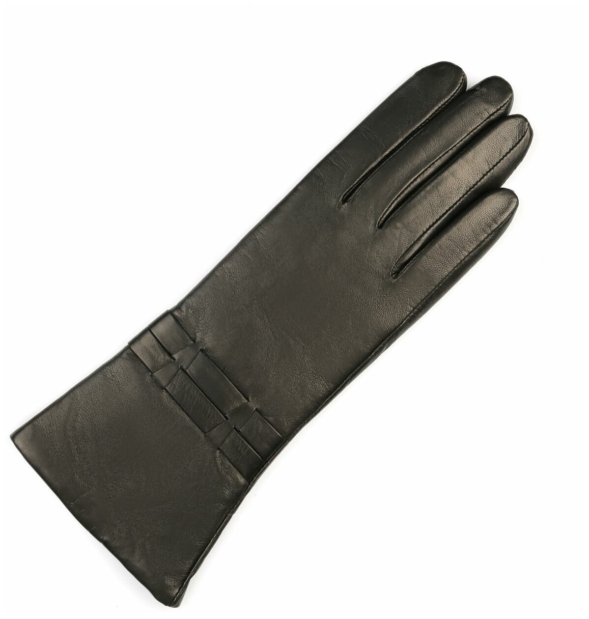 Перчатки женские кожаные утеплённые ESTEGLA чёрные. 