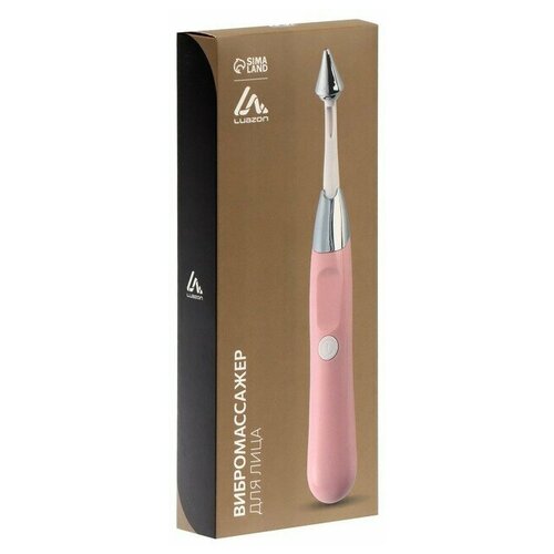 Массажёр LuazON LEM-43 для лица 6 насадок от 2ААА не в компл розовый 649₽