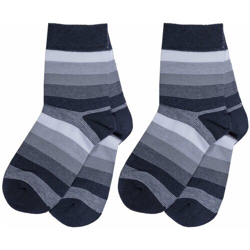 фото Комплект из 2 пар детских носков брестские (бчк) рис. 491, темно-серые, размер 17-18