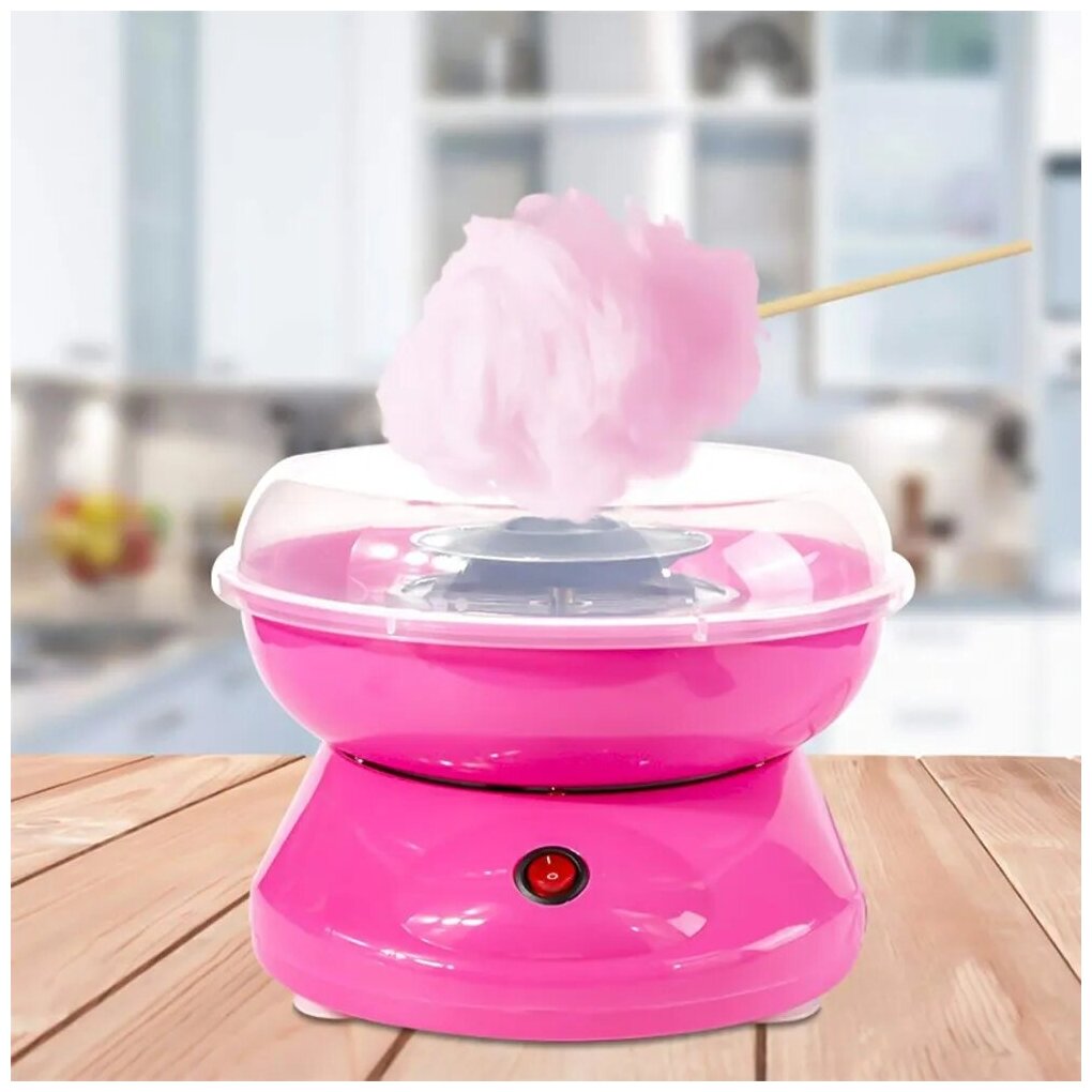 Аппарат для изготовления сладкой сахарной ваты Cotton Candy Maker Pink - фотография № 5