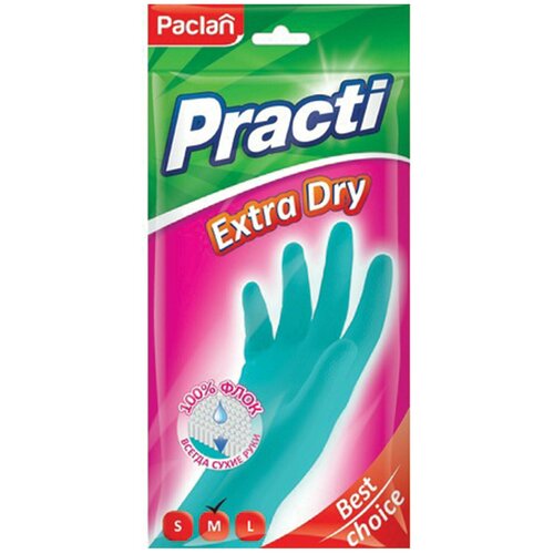 Перчатки резиновые Paclan Practi Extra Dry (M)