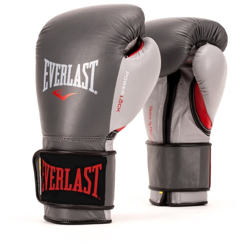 Перчатки тренировочные Powerlock сер/красн. - Everlast - Серый - 14 oz перчатки тренировочные powerlock pu 2 красн everlast красный 14 oz