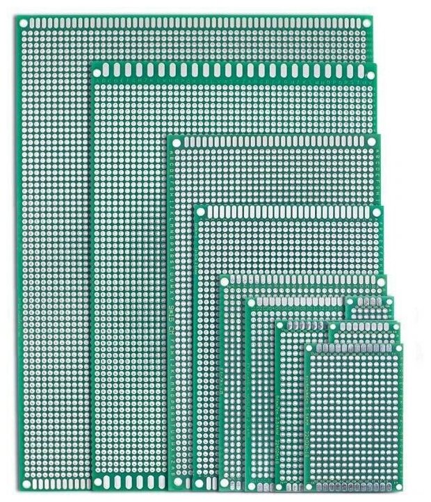 Печатная плата универсальная GSMIN PCB1 (6 x 8) (Зеленый)