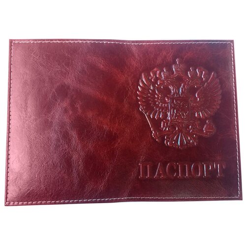 Обложка для паспорта Mashinokom, бордовый