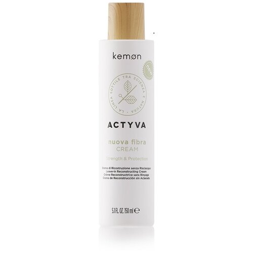 kemon крем для укладки непослушных волос actyva disciplina anti frizz cream velian 125 мл Восстанавливающий крем для волос Kemon Actyva Nuova Fibra Cream Velian, 125 мл