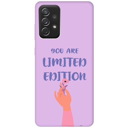 Силиконовый чехол на Samsung Galaxy A72, Самсунг А72 Silky Touch Premium с принтом Limited Edition сиреневый силиконовый чехол на samsung galaxy a72 самсунг а72 silky touch premium с принтом free сиреневый