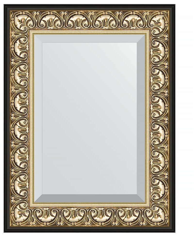 Evoform зеркало в багетной раме BY 1231 барокко золото 60*80 - фотография № 1