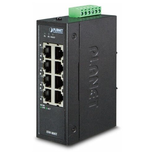 Промышленный коммутатор PLANET ISW-800T 8-портов 10100TX Fast Ethernet 970000₽