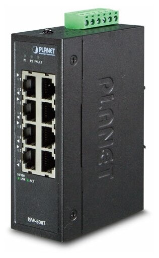 Промышленный коммутатор PLANET ISW-800T 8-портов 10/100TX Fast Ethernet