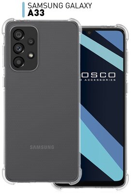 ROSCO/ Противоударный чехол на Samsung Galaxy A33 (Самсунг Галакси А33, А 33), силиконовый чехол с защитой модуля камер, прозрачный