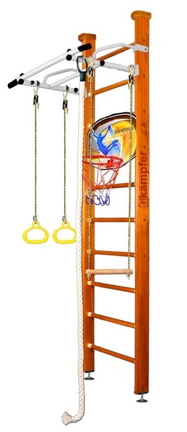 Шведская стенка Kampfer Helena Ceiling Basketball Shield (№3 Классический Стандарт белый антик турник)