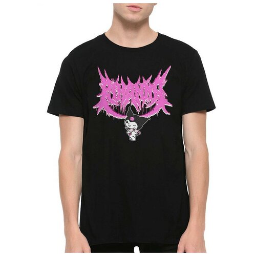 Футболка DreamShirts Studio Куроми и Мелоди / Kuromi / My Melody / Hello Kitty / Хеллоу Китти Аниме / Мужская Черная 2XL