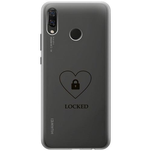 Силиконовый чехол с принтом Locked для Huawei Nova 3 / Хуавей Нова 3 силиконовый чехол с принтом rich scrooge для huawei nova 3 хуавей нова 3