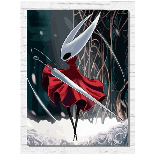 Картина по номерам на холсте Игра Hollow knight (PS 5, PS 4, PS 3, Xbox 360, Xbox ONE, PC, ios) - 9434 В 30x40 картина по номерам на холсте игра hollow knight ps 5 ps 4 ps 3 xbox 360 xbox one pc ios 9433 в 30x40