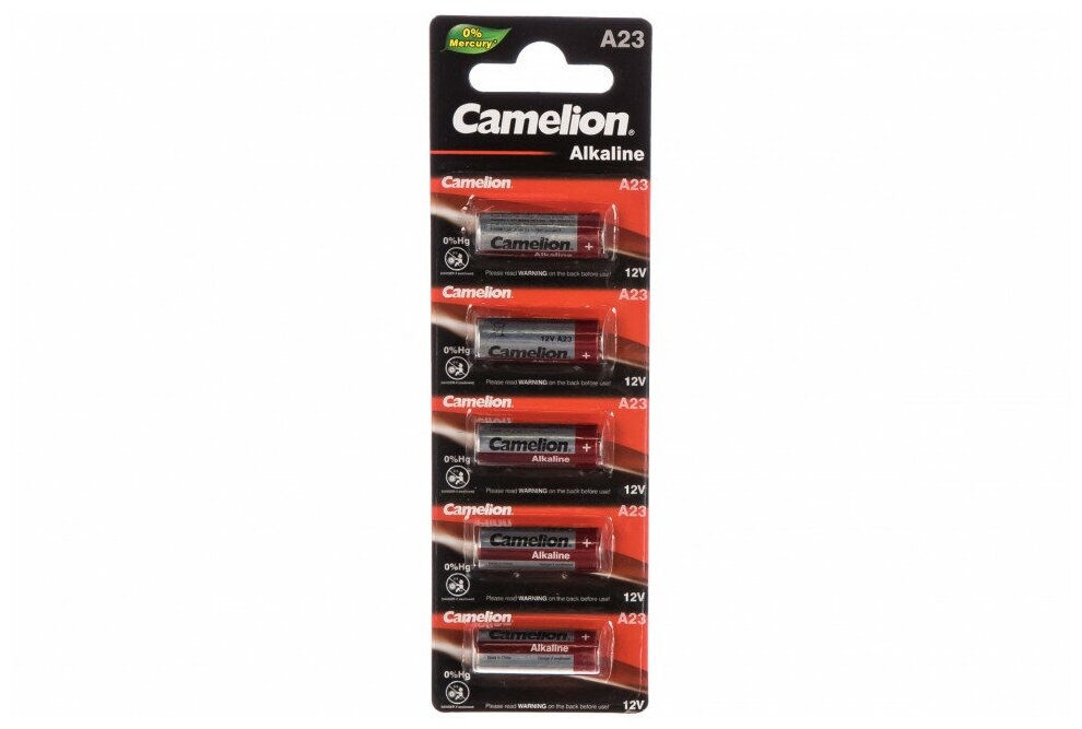 Camelion LR23A BL-5 Mercury Free A23-BP5, батарейка,12В 5 шт. в уп-ке