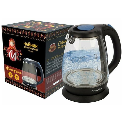 LIANJIANG GELAIBO ELECTRIC APPLIANCE COLTD Чайник электрический Матрена MA-008 18 л стекло пластик черный 139900₽