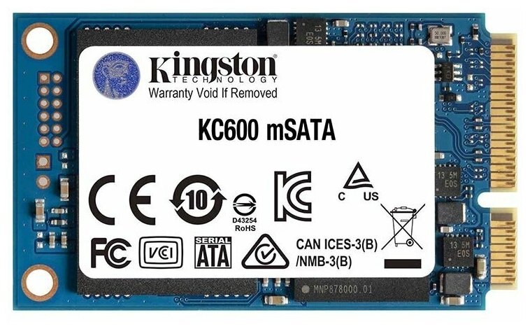 Kingston SSD жесткий диск MSATA 1TB KC600 SKC600MS/1024G KINGSTON