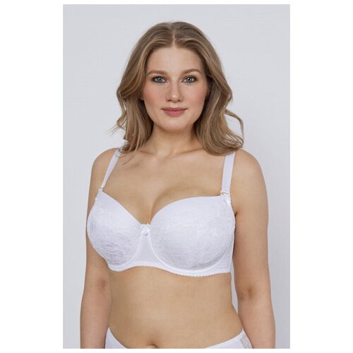 Бюстгальтер формованная чашка Lengy 10035 G размер 80G серебристый пион светло-розовый 1336₽