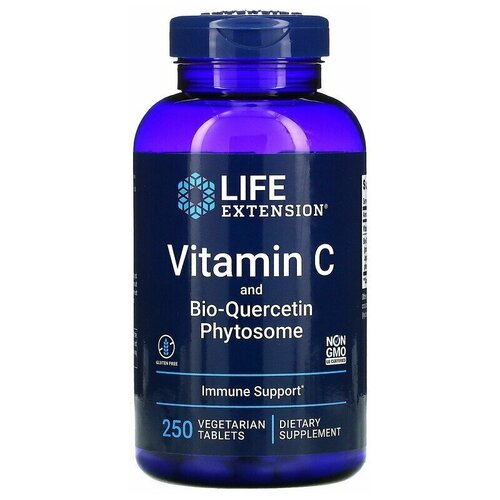 Life Extension Vitamin C and Bio-Quercetin Phytosome, 250 Vegetarian Tablets