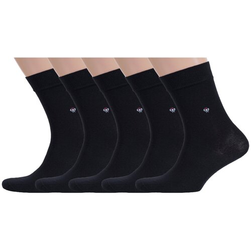 Носки RuSocks, 5 пар, размер 25, черный