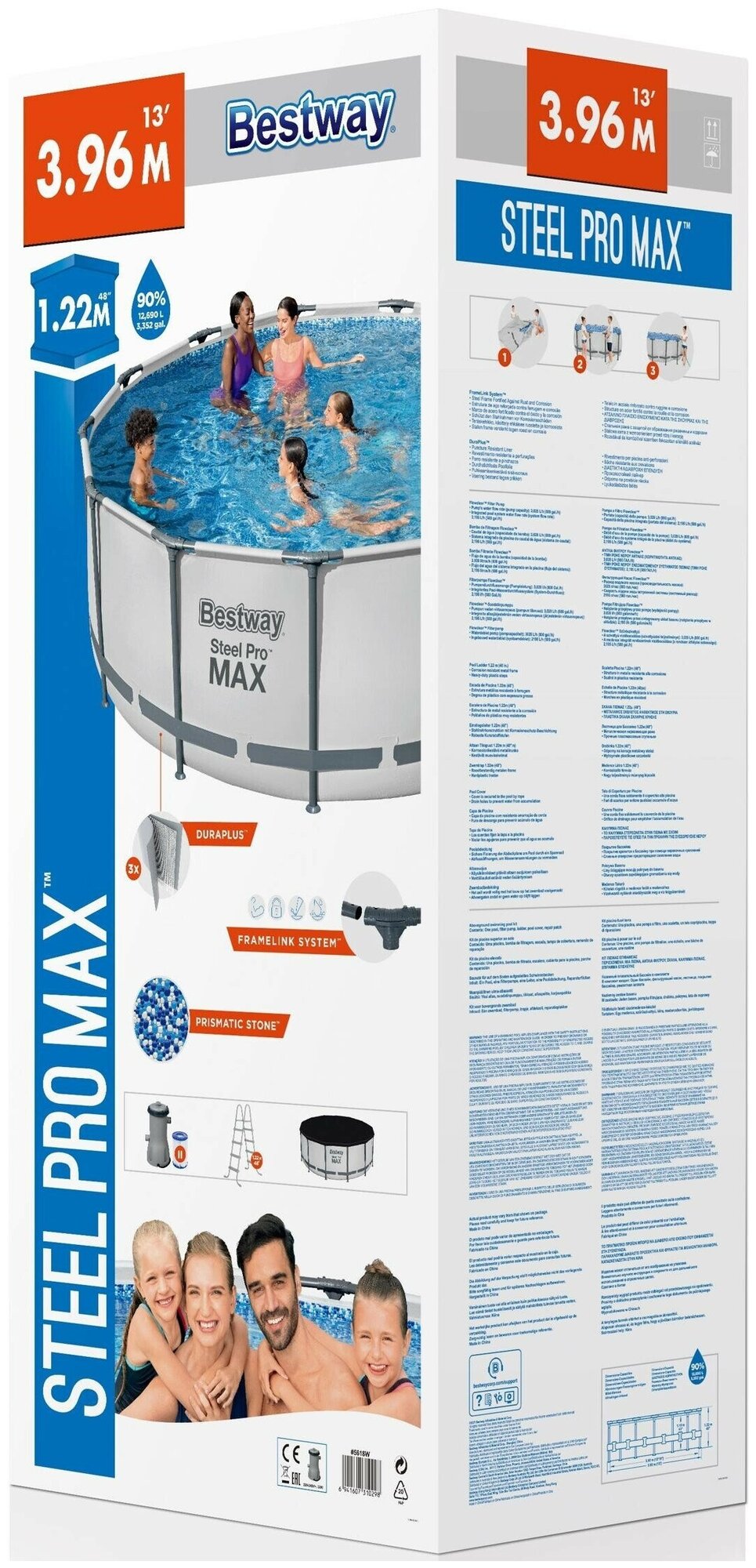 Каркасный бассейн BestWay Steel Pro Max 396х122cm 5618W - фото №4